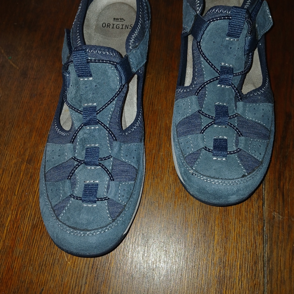 Earth Origins Blue Suede Casual Footwear